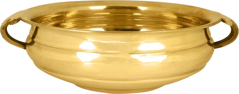 CRAFTSMAN SATVIK Decorative 9.6 Inch (8" Inner Dia) Brass Urli For Floating Candles and Flowers Designer Bowl For Living Room Decoration urli - Image 2
